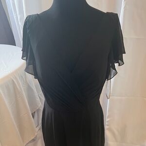 Dressy Black midi dress, size 8